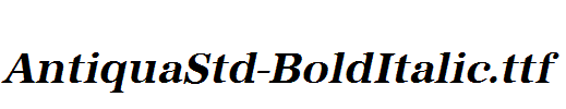 AntiquaStd-BoldItalic