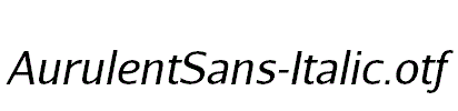 AurulentSans-Italic