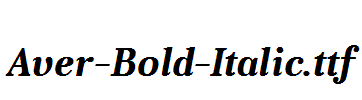 Aver-Bold-Italic