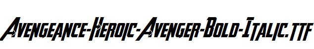 Avengeance-Heroic-Avenger-Bold-Italic