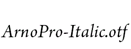 ArnoPro-Italic