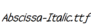 Abscissa-Italic