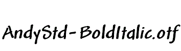 AndyStd-BoldItalic