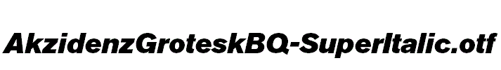 AkzidenzGroteskBQ-SuperItalic