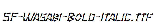 SF-Wasabi-Bold-Italic