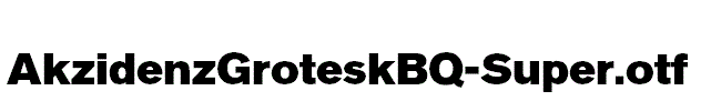 AkzidenzGroteskBQ-Super