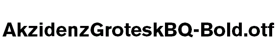 AkzidenzGroteskBQ-Bold