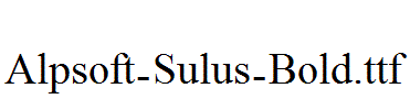 Alpsoft-Sulus-Bold