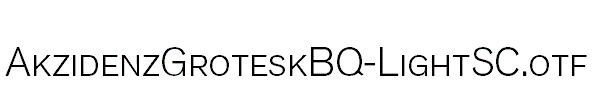 AkzidenzGroteskBQ-LightSC