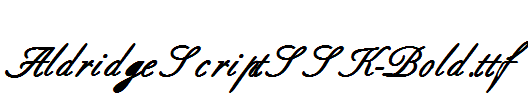 AldridgeScriptSSK-Bold