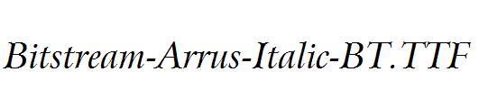 Bitstream-Arrus-Italic-BT