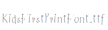 KidsFirstPrintFont