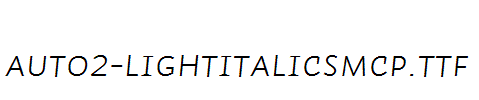 Auto2-LightItalicSmCp
