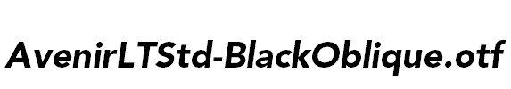 AvenirLTStd-BlackOblique
