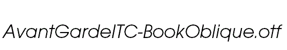 AvantGardeITC-BookOblique