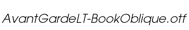 AvantGardeLT-BookOblique