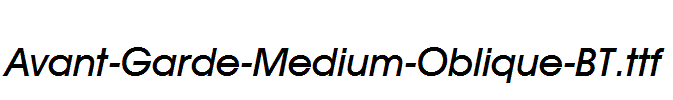 Avant-Garde-Medium-Oblique-BT