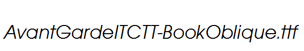 AvantGardeITCTT-BookOblique