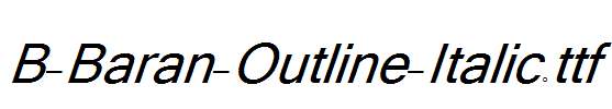 B-Baran-Outline-Italic