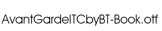 AvantGardeITCbyBT-Book