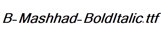 B-Mashhad-BoldItalic