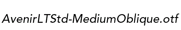 AvenirLTStd-MediumOblique