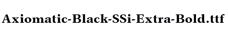 Axiomatic-Black-SSi-Extra-Bold