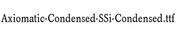Axiomatic-Condensed-SSi-Condensed