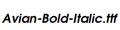 Avian-Bold-Italic