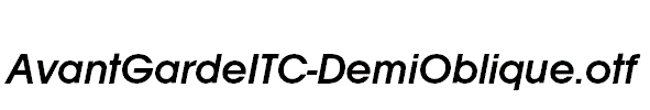 AvantGardeITC-DemiOblique