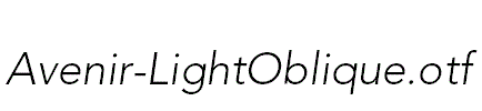 Avenir-LightOblique