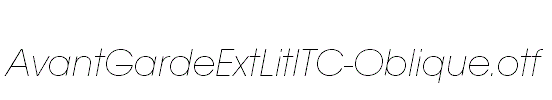 AvantGardeExtLitITC-Oblique