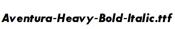 Aventura-Heavy-Bold-Italic
