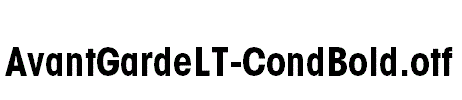 AvantGardeLT-CondBold