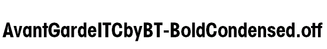 AvantGardeITCbyBT-BoldCondensed