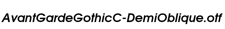AvantGardeGothicC-DemiOblique