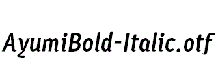 AyumiBold-Italic