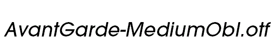 AvantGarde-MediumObl