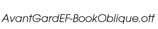 AvantGardEF-BookOblique