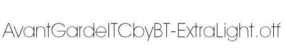 AvantGardeITCbyBT-ExtraLight