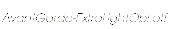 AvantGarde-ExtraLightObl