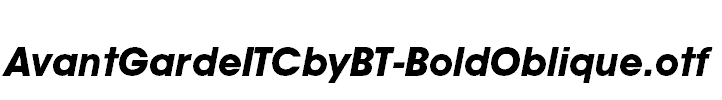 AvantGardeITCbyBT-BoldOblique