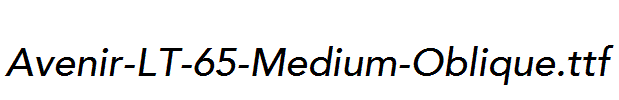 Avenir-LT-65-Medium-Oblique