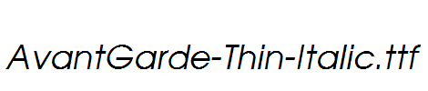 AvantGarde-Thin-Italic