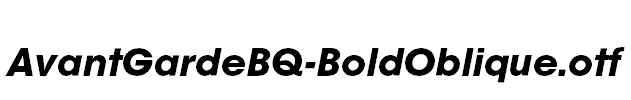 AvantGardeBQ-BoldOblique