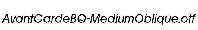 AvantGardeBQ-MediumOblique