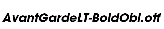 AvantGardeLT-BoldObl