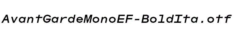 AvantGardeMonoEF-BoldIta