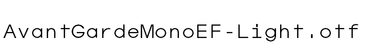 AvantGardeMonoEF-Light