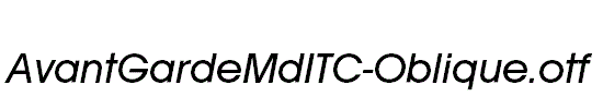 AvantGardeMdITC-Oblique